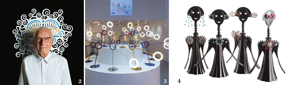 2 디자이너 알레산드로 멘디니.3 <amuleto> (2013, Table lamp with LED light, 20×65.5×H50cm).4 <anna G>(Corkscrew in thermoplastic resin and chrome plated zamak).